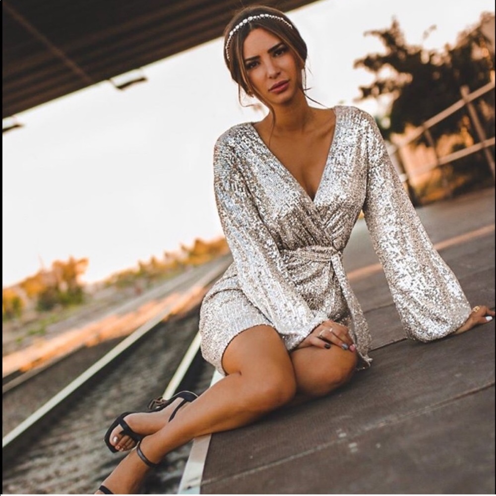 NWT ZARA JACKET DRESS WITH SEQUINS